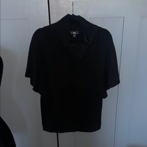 BCX Black Knit Short Sleeve Top